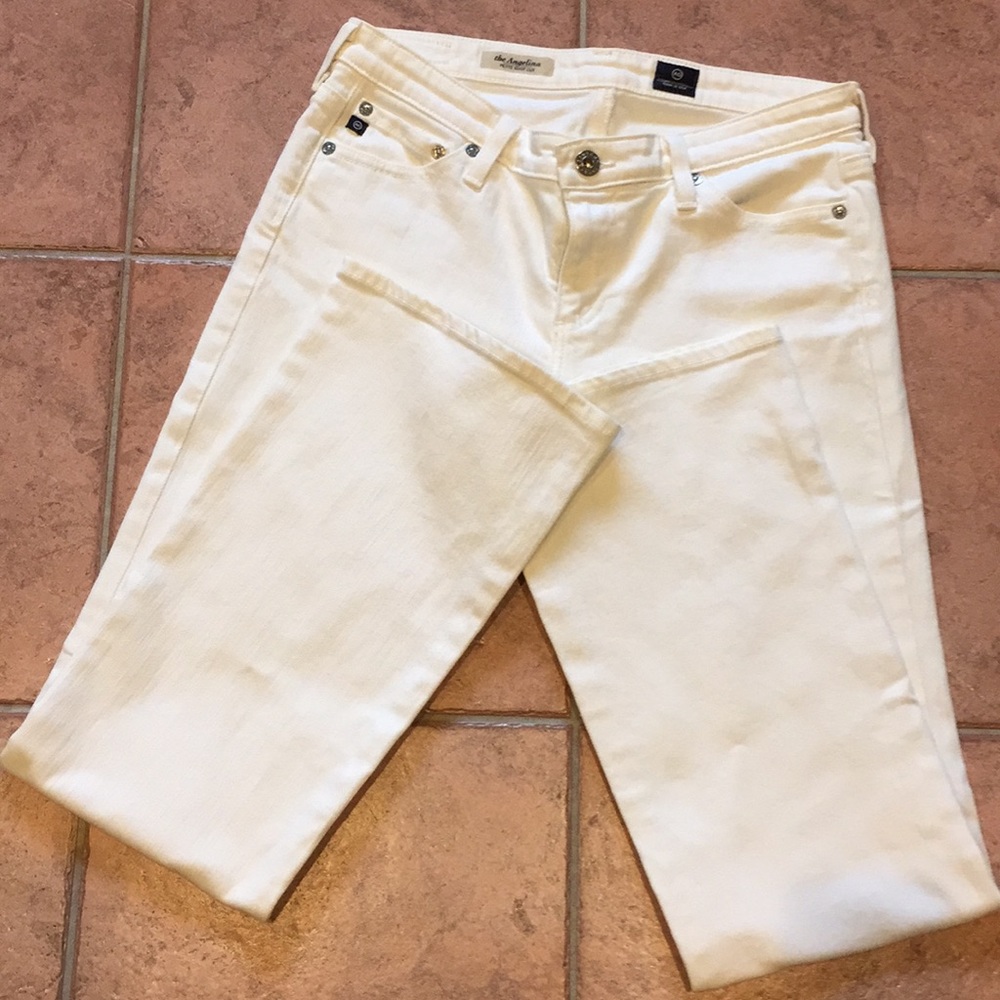 White AG petite boot cut jean